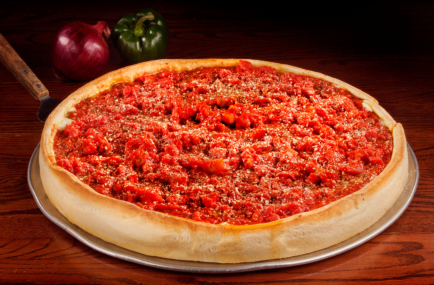 Chicago Stye Deep Dish Pizza Food Photography