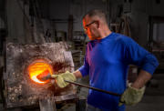 Molten Copper Foundry Industrial Photography