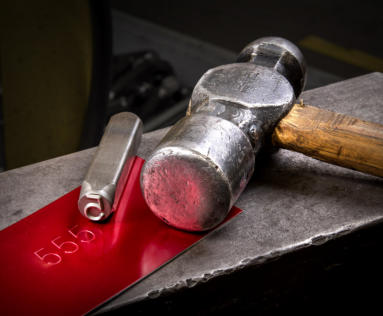Steel Stamp in Use