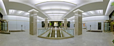 Bank Entrrance Interior Panorama