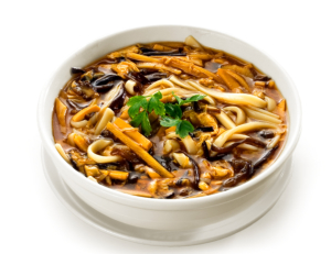 Chinese Mushroom Noodle Soup Food Photography